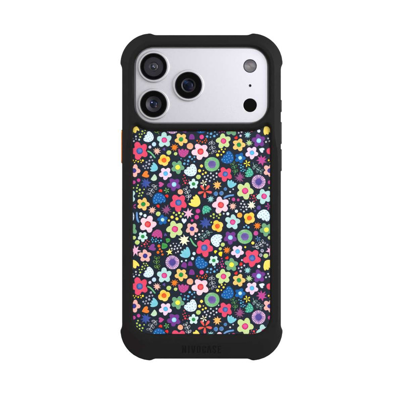 iPhone 17 Pro Max NIVOmax Psychedelic Flowers Multi Black
