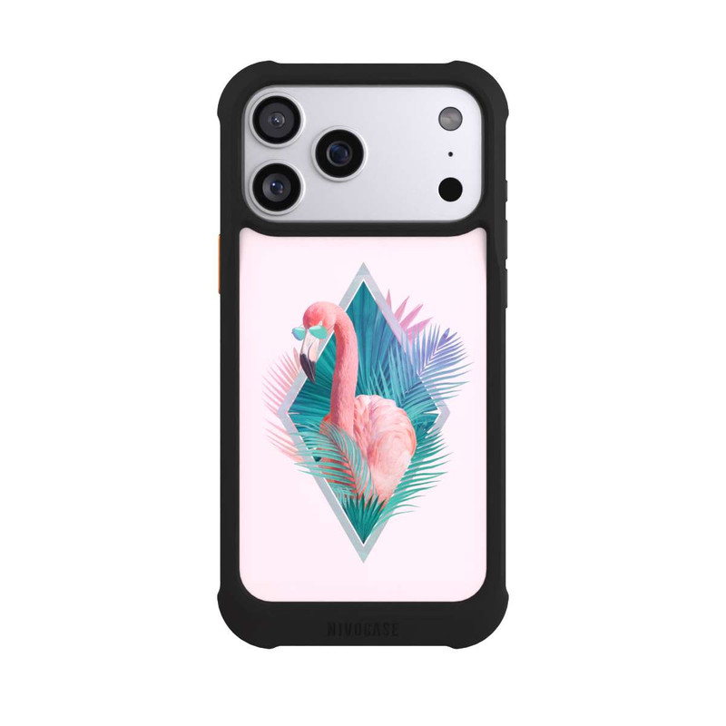 iPhone 17 Pro Max NIVOmax Tropical Leaves Flamingo
