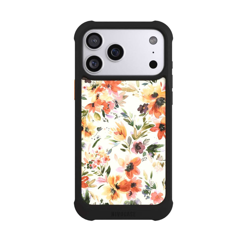 iPhone 17 Pro Max NIVOmax Summer Artistic Flowers Ivory