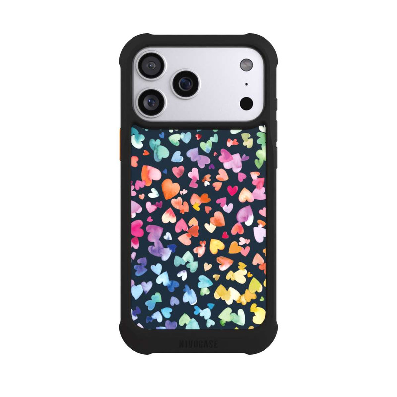 iPhone 17 Pro Max NIVOmax Coeurs de la Saint-Valentin noirs