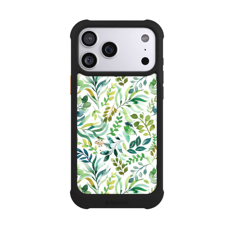 iPhone 17 Pro Max NIVOmax Aquarell Palmenblätter Botanisch Grün