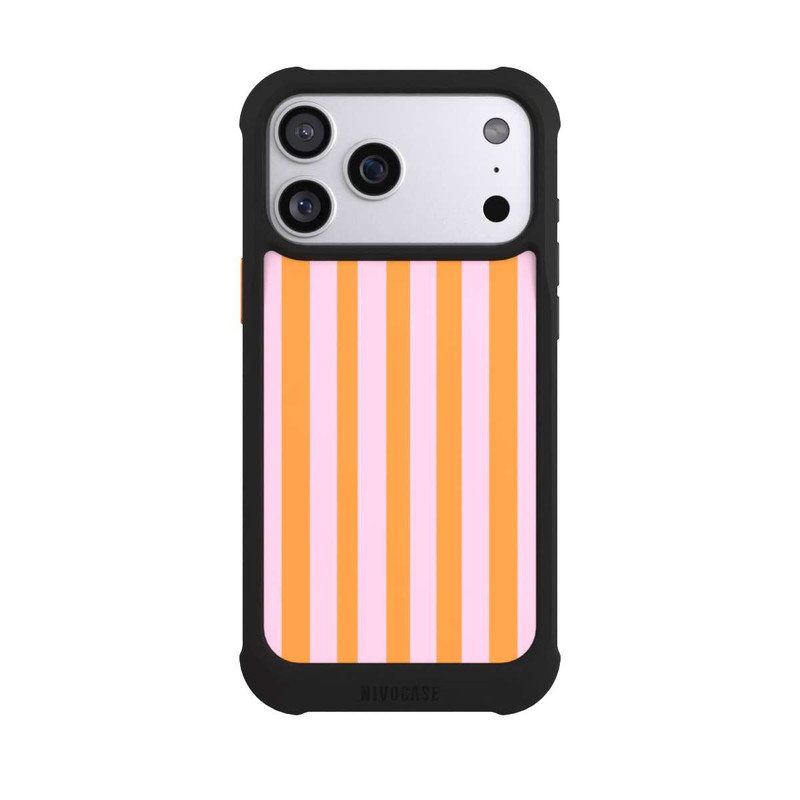 iPhone 17 Pro Max NIVOmax Orange And Pink Stripes