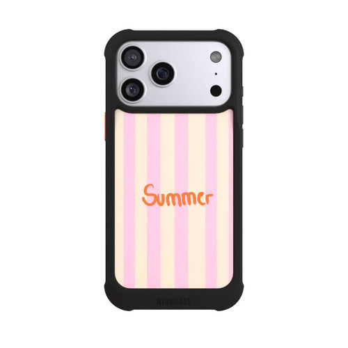 Apple iPhone 17 Pro Max NIVOmax Summer- Rosa und Orange Streifen Hintergrund