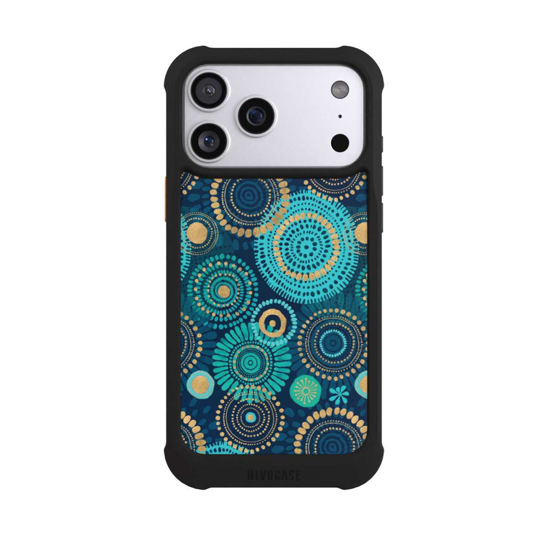 iPhone 17 Pro Max NIVOmax Blockprint India Teal Gold