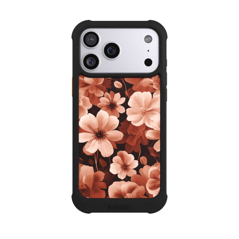 iPhone 17 Pro Max NIVOmax Red Negative Flowers with AI
