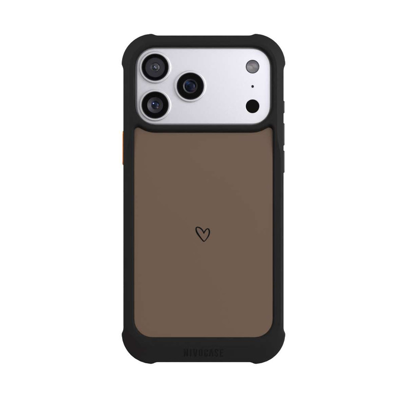iPhone 17 Pro Max NIVOmax Herz Minimalistisch Braun