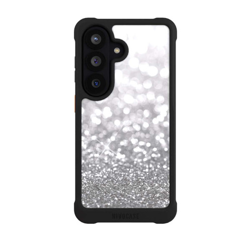 Samsung Galaxy S26 NIVOmax Pluie de Paillettes Argentées Look