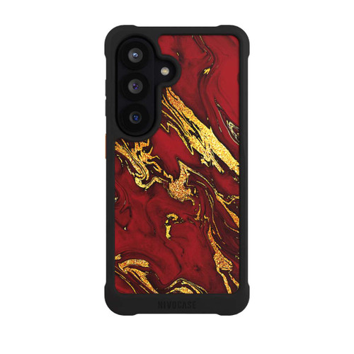 Samsung Galaxy S26 NIVOmax Red Gold Marble Look