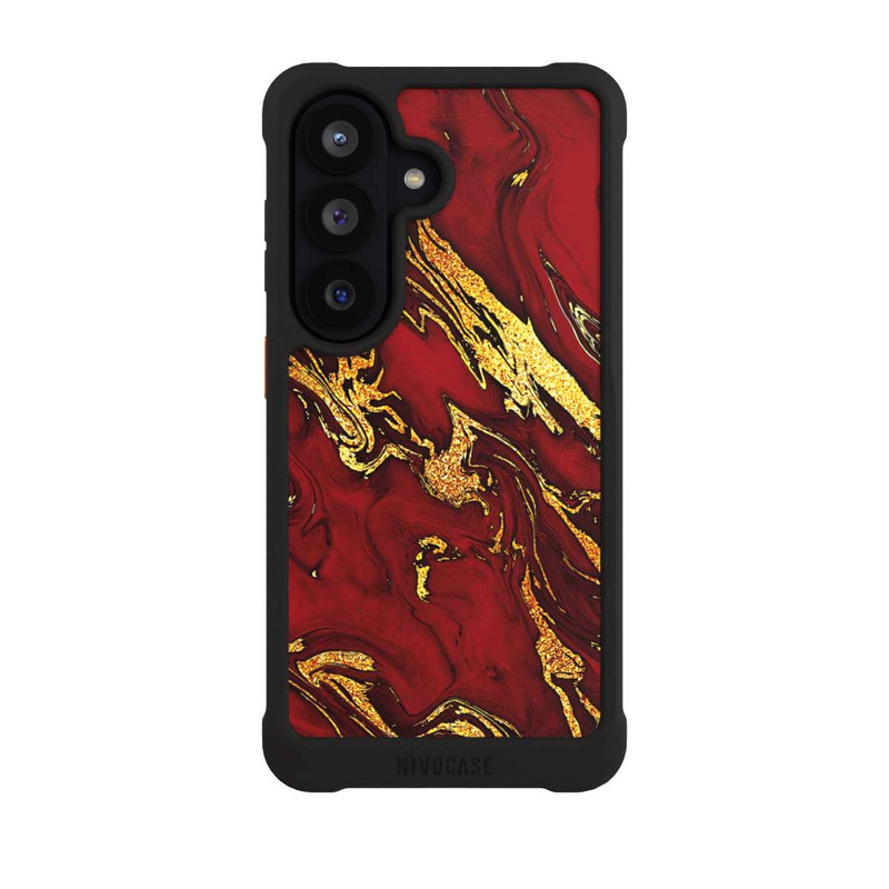 Galaxy S26 NIVOmax Marbre Rouge Doré
