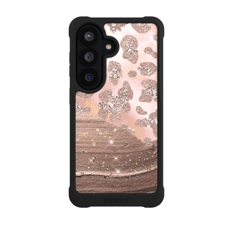 Galaxy S26 NIVOmax Silver Leopard Glitterlook