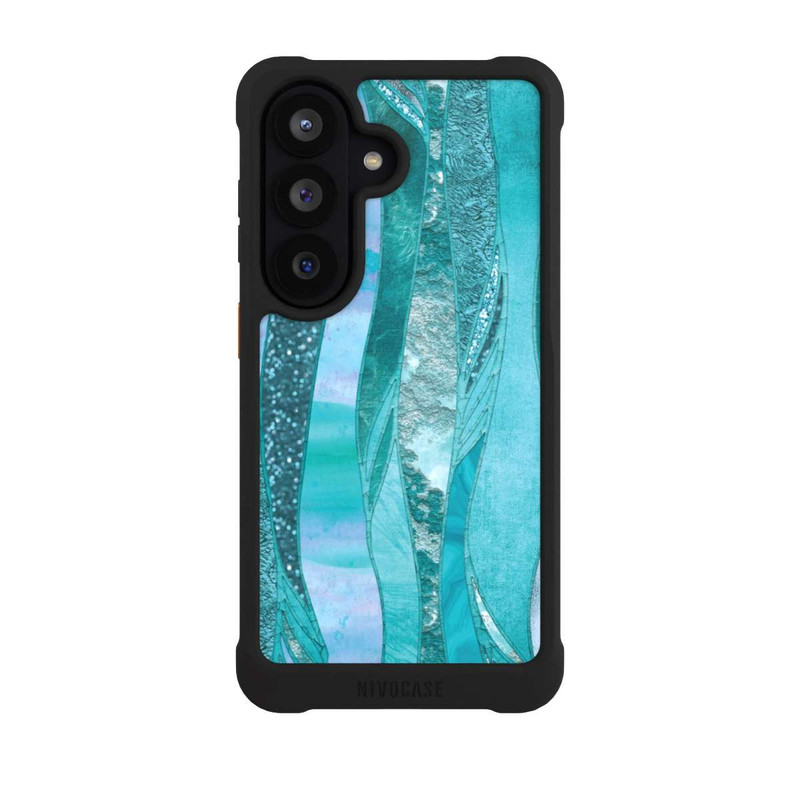 Galaxy S26 NIVOmax glamouröser Glitzerlook blau