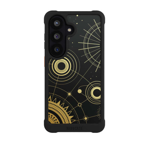 Samsung Galaxy S26 NIVOmax Schwarzer und goldener Look Abstrakt