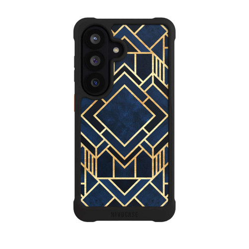 Samsung Galaxy S26 NIVOmax Kunst Deko Blau Golddruck