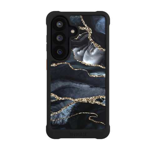 Samsung Galaxy S26 NIVOmax Dark Marble Gold Glitter Look