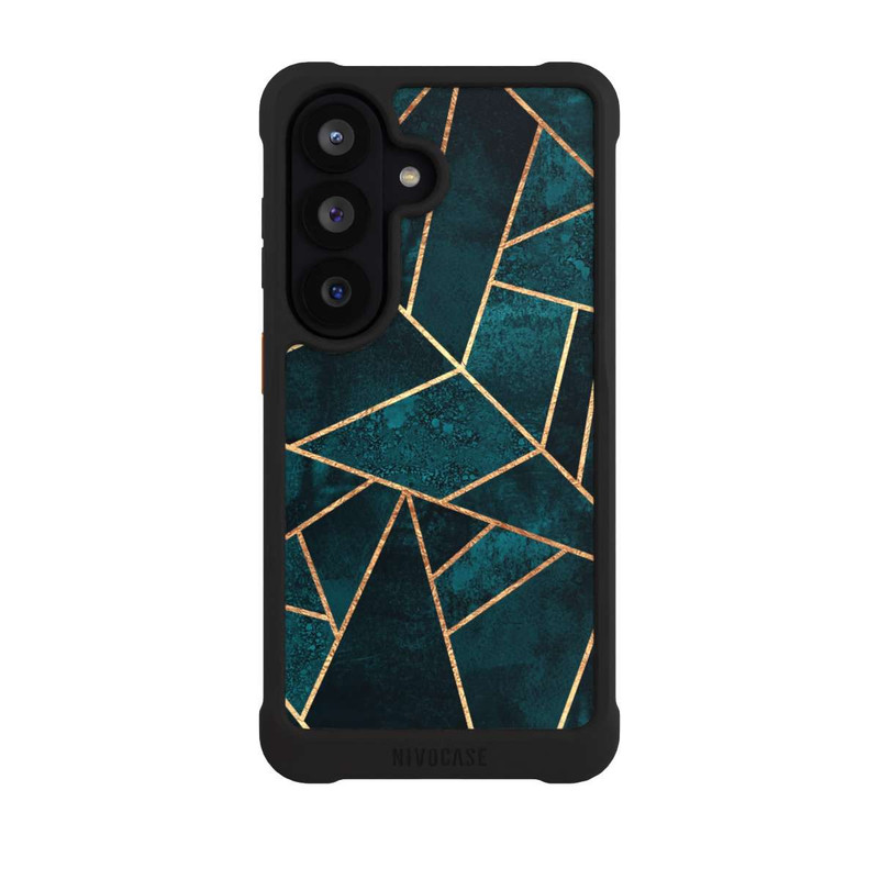 Galaxy S26 NIVOmax Tief Blaugrün Stein Gold Druck