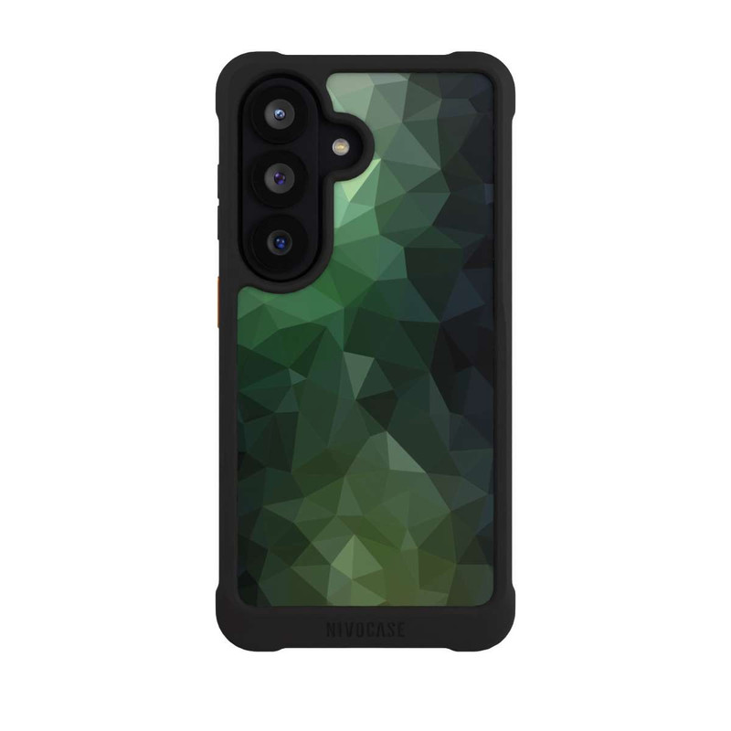 Galaxy S26 NIVOmax Polygonal Mosaic Green
