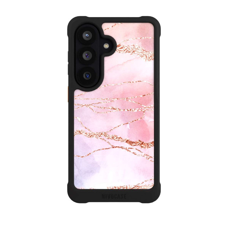 Galaxy S26 NIVOmax Marmor Girly Rose Look Pailleté