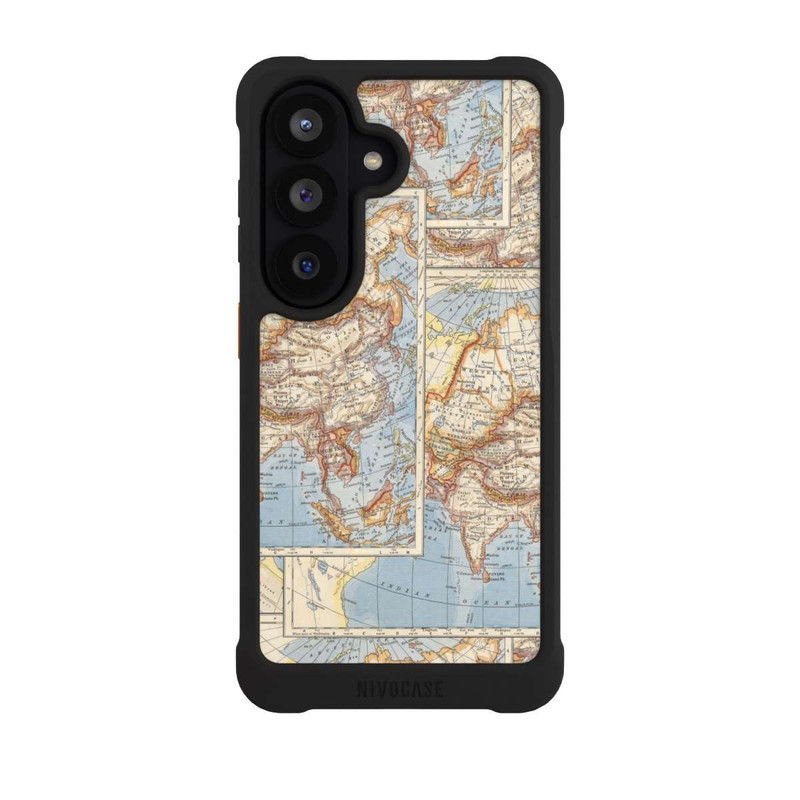Galaxy S26 NIVOmax Carte du monde vintage