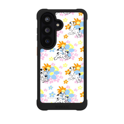 Samsung Galaxy S26 NIVOmax Idéfix sur fleurs colorées