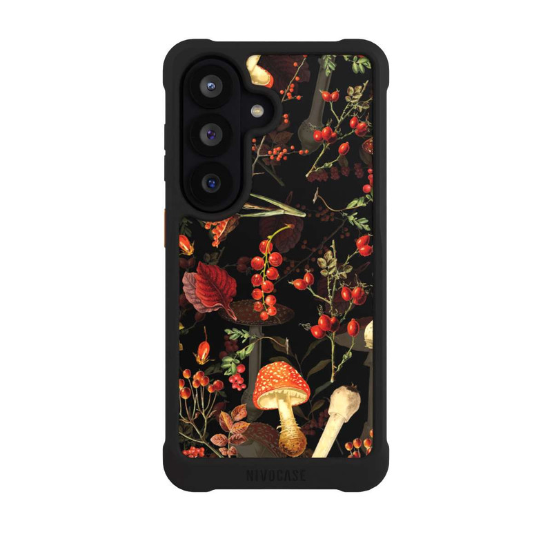 Galaxy S26 NIVOmax Mushroom Pattern Black