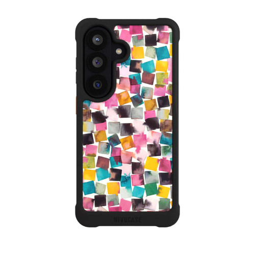 Samsung Galaxy S26 NIVOmax Watercolor Geometric Plaids Pink