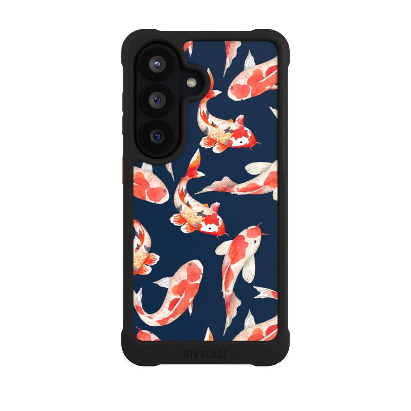 Galaxy S26 NIVOmax Koi auf blauem Hintergrund