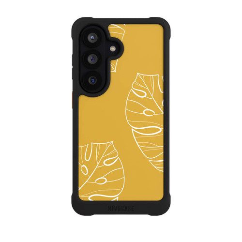 Samsung Galaxy S26 NIVOmax Leaves Mustard Background