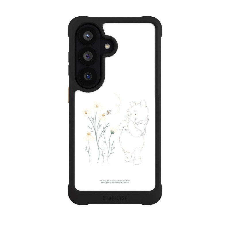 Galaxy S26 NIVOmax Winnie Puuh sieht sich Gänseblümchen an