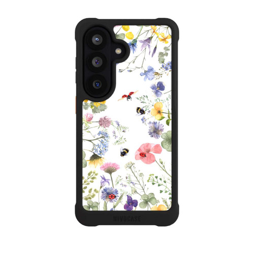 Samsung Galaxy S26 NIVOmax Bunte Frühlingsblumen und Bienen