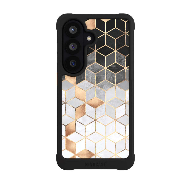 Galaxy S26 NIVOmax Würfel dunkel und gold