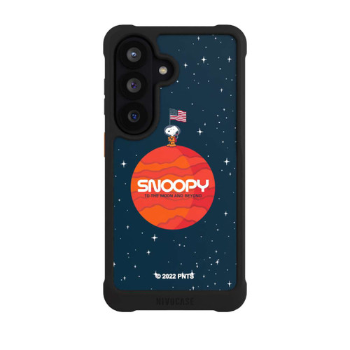 Samsung Galaxy S26 NIVOmax Snoopy Voyageur de l'espace Orange