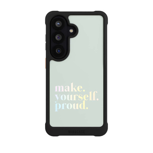 Samsung Galaxy S26 NIVOmax Make Yourself Proud Zitat-Minze und Farbverlauf