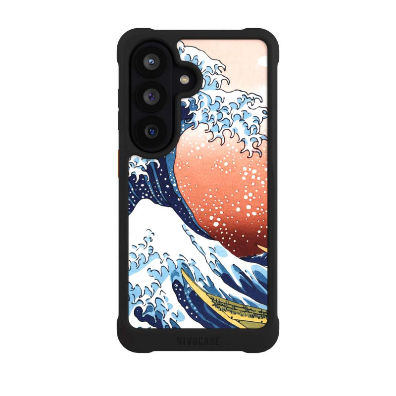 Galaxy S26 NIVOmax La Grande Vague de Kanagawa Rouge