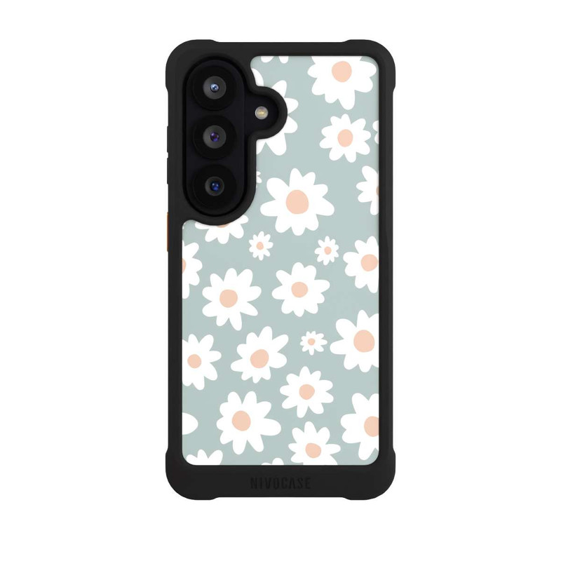 Galaxy S26 NIVOmax Daisy Flower Seamless Pattern Green