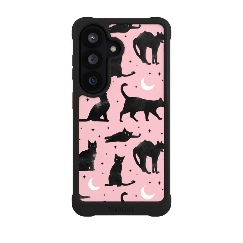 Galaxy S26 NIVOmax Cats And Moon On Pink