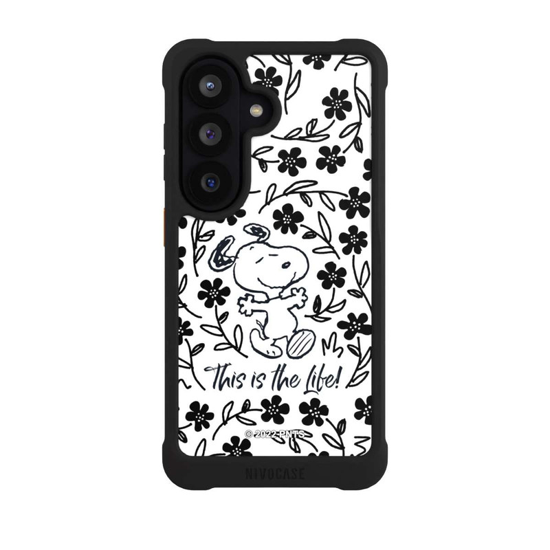 Galaxy S26 NIVOmax Snoopy schwarz und weiß This Is The Life