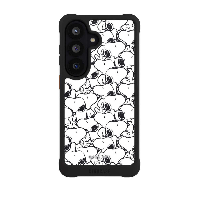Galaxy S26 NIVOmax Snoopy Muster Schwarz und Weiß