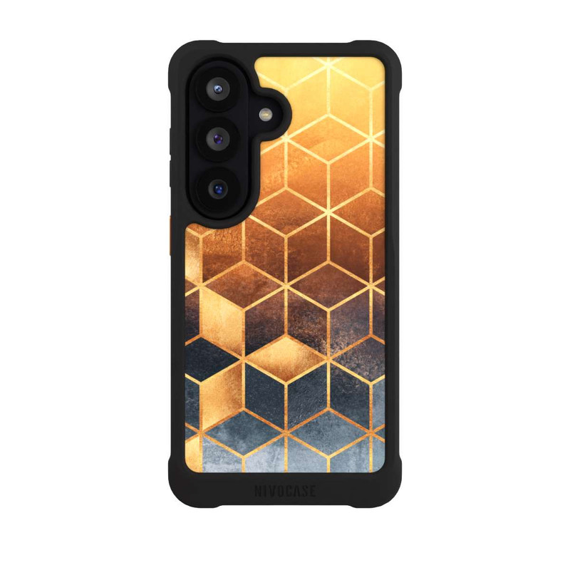 Galaxy S26 NIVOmax Würfel goldener Farbverlauf