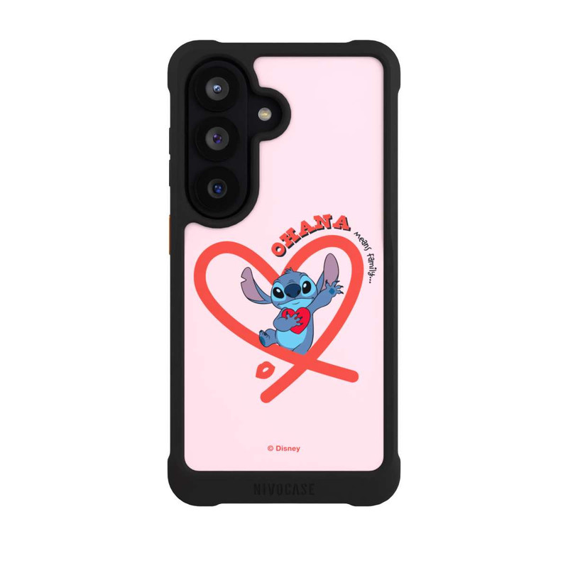 Galaxy S26 NIVOmax Stitch Ohana Cœur rose