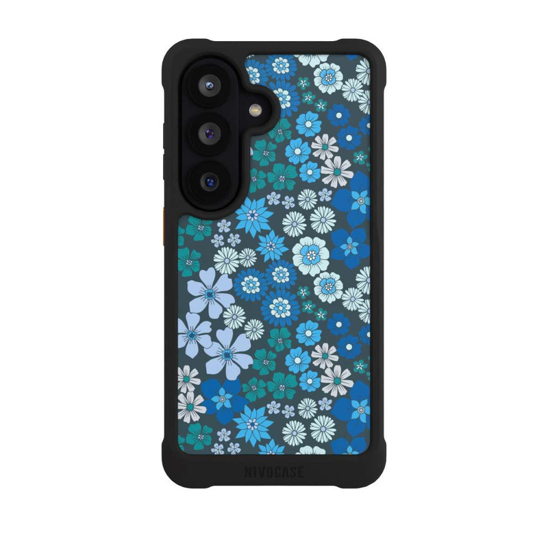 Galaxy S26 NIVOmax Blue Flowers DeinDesign