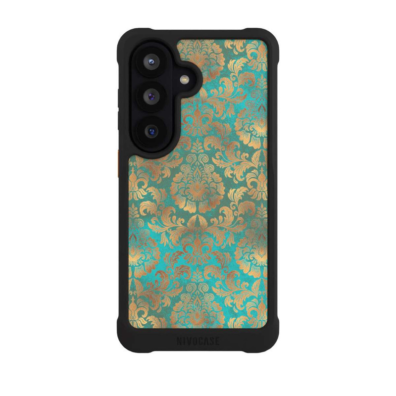 Galaxy S26 NIVOmax Damask Wallpaper Turquoise