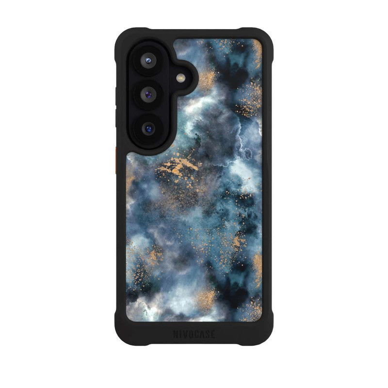 Galaxy S26 NIVOmax Smoky Marble Watercolor Navy