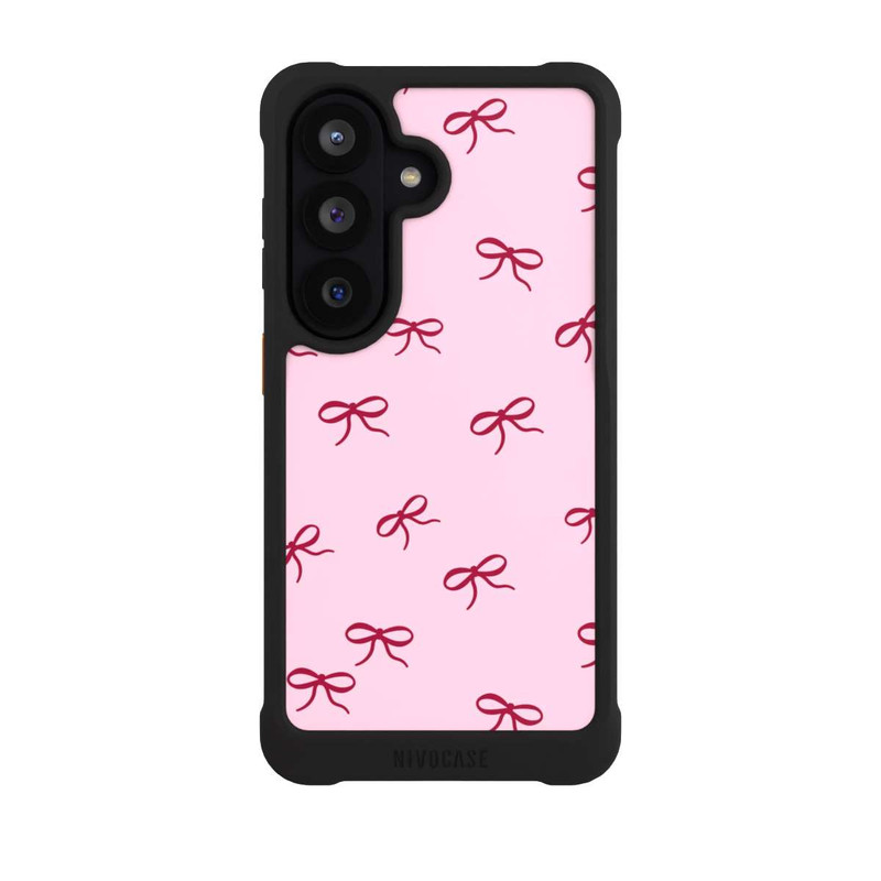 Galaxy S26 NIVOmax Bows Red Pink Pattern