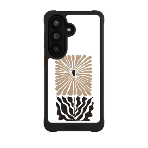 Samsung Galaxy S26 NIVOmax Eckige Blume Dunkelbraun
