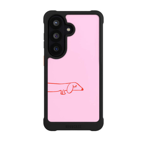 Samsung Galaxy S26 NIVOmax Dachshund Illustration Pink