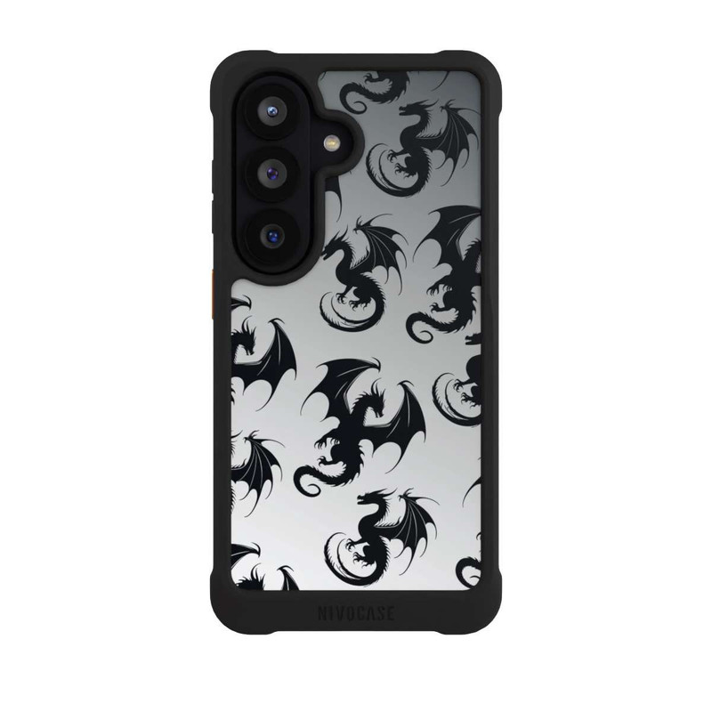 Galaxy S26 NIVOmax Dragon Pattern Grey