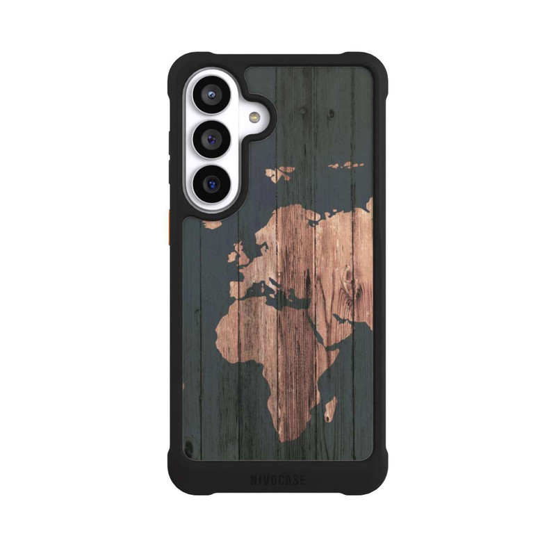 Galaxy S26+ NIVOmax Wooden World Map