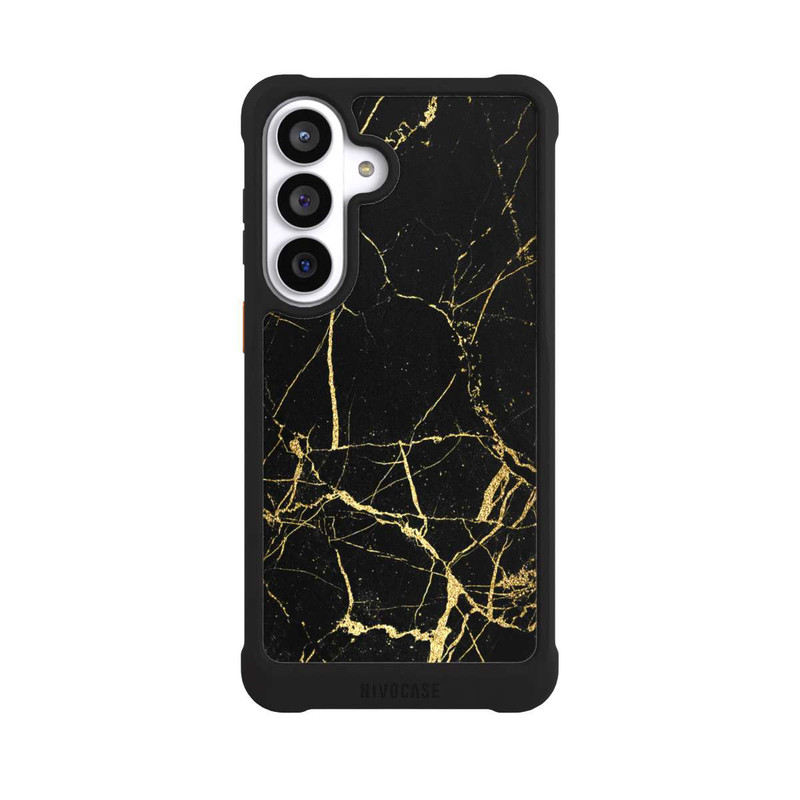 Galaxy S26+ NIVOmax Schwarzgoldener Marmor-Look