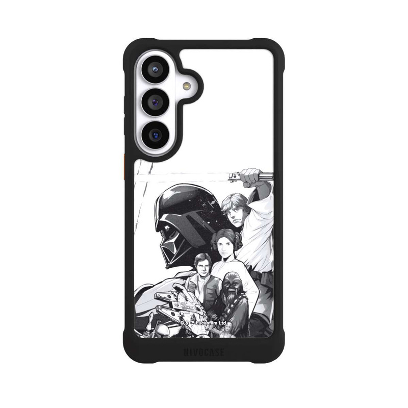 Galaxy S26+ NIVOmax StarWars Charaktere - Schwarz-Weiß