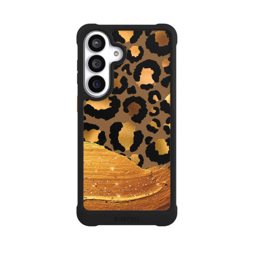Samsung Galaxy S26+ NIVOmax Dunkelgoldener Leoparden Glitzerlook